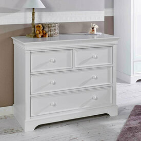 Ambiance Commode 4 tiroirs Lila blanc