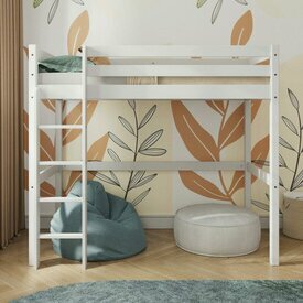 Ambiance - Vue de face - Lit Mezzanine Aaron Blanc