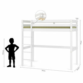 Dimensionnel - Lit superpos� Aaron blanc