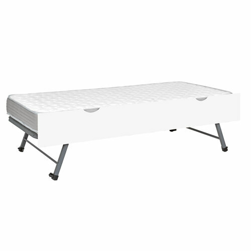 Sommier gigogne avec faade Strata - Blanc