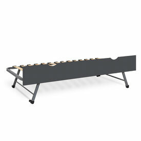 Sommier gigogne avec faade Strata vue sommier - Gris 