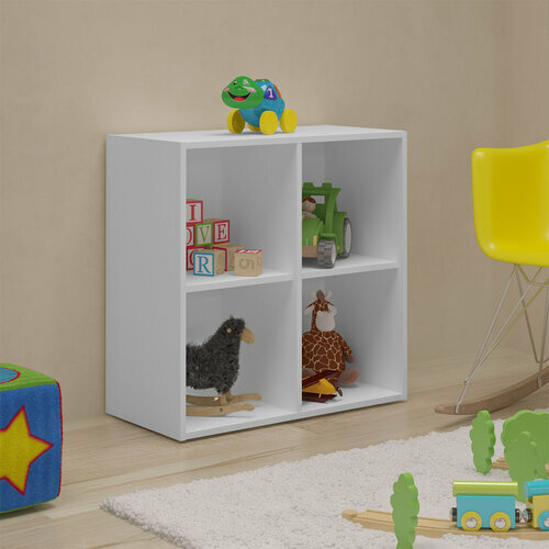 Ambiance Casier de rangement 4 cases Timeus - Blanc