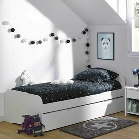 Chambre enfant avec Lit Thas gris