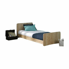 Pack lit avec matelas Spike Bois naturel