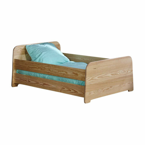 Pack lit volutif avec barrires Spike bois naturel