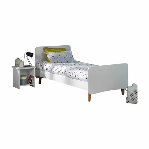 Lit avec pieds Spike Blanc volutif 