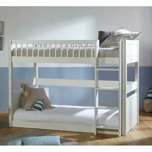 Ambiance du pack lit superpos Montessori avec 2 matelas Victoria blanc