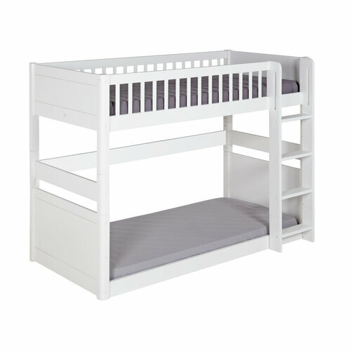 Pack lit superpos Montessori avec 2 matelas Victoria blanc - Pack lit superposé Montessori avec 2 matelas Victoria