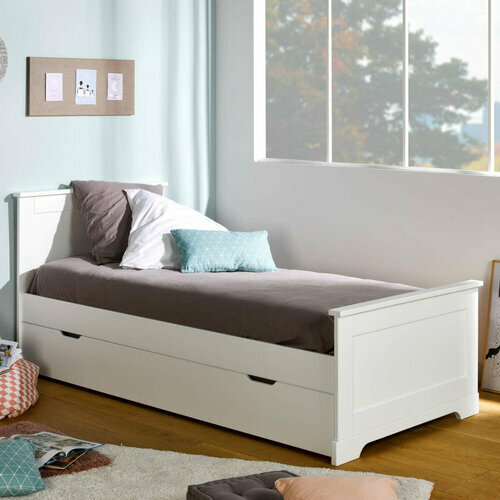 Ambiance Pack lit gigogne avec 2 matelas Lila