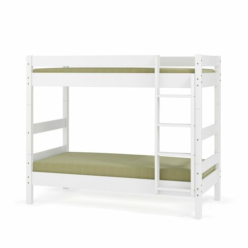 Vue de 3/4 - Pack lit superpos� s�parable avec 2 matelas Aaron