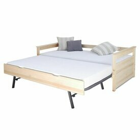 Pack lit gigogne avec 2 matelas Izao - Bois gigogne