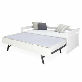 Pack lit gigogne avec 2 matelas Izao - Blanc gigogne dpli