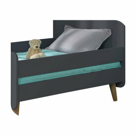 Barrire de lit Spike avec pieds Gris