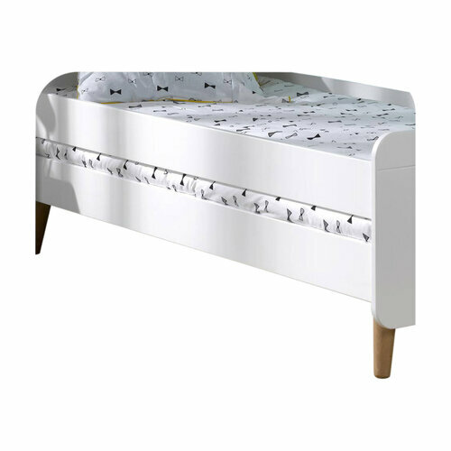 Barrire de lit Spike avec pieds en bois blanc
