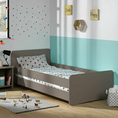 Ambiance du Lit enfant avec barrires Lin