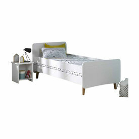 Lit enfant avec pieds et barrires Spike Blanc