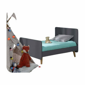 Lit enfant volutif avec pieds sans barrires Spike Gris