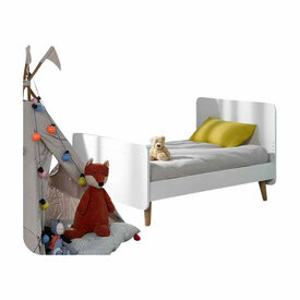 Lit enfant volutif avec pieds sans barrires Spike Blanc