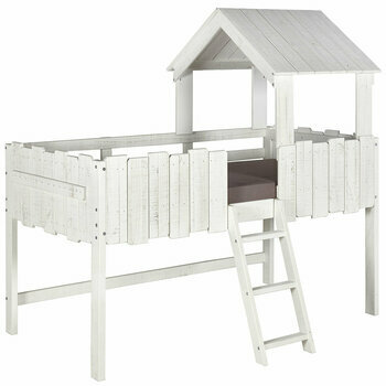 Pack lit cabane mi-hauteur avec matelas Donnie