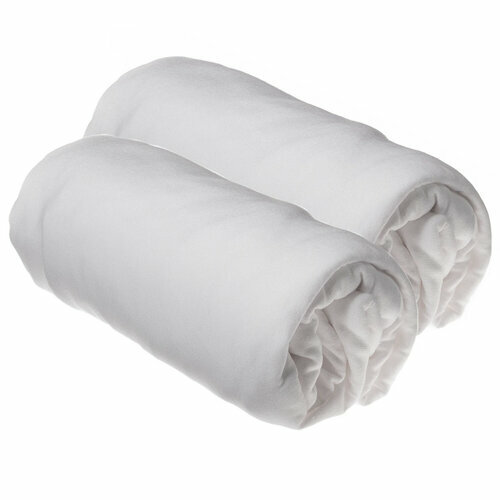 Draps housse Dulce Blanc - Lot de 2 Draps housse pour matelas bébé Dulce