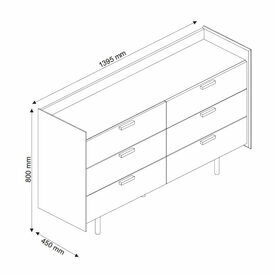 Schma dimensionnel Commode Miko