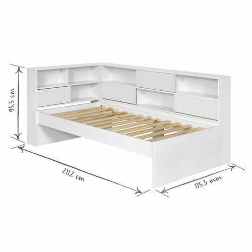 Schma dimensionnel du lit play blanc