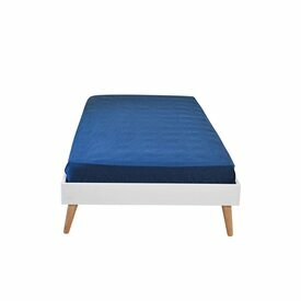 Pack lit avec pieds et matelas Doris - Blanc Vue face