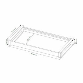 Schma dimensionnel du lit empilable Poka