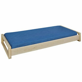 Pack lit empilable avec matelas Poka ne bois massif