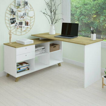 Bureau d'angle avec rangement Marcus