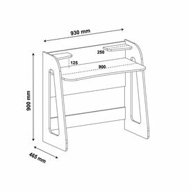 Schma dimensionnel bureau Filius