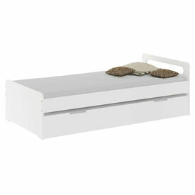 Pack Lit gigogne avec 2 matelas Louna - Blanc