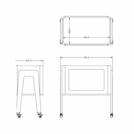 Schma dimensionnel du bureau andra