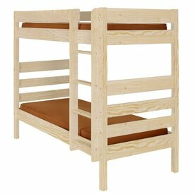 Lit superpos haut avec 2 matelas Nubie Bois naturel