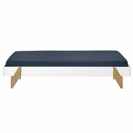 Lit empilable avec matelas Buddy Blanc - Vue Face