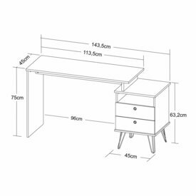 Schma dimensionnel Bureau modulable Flex