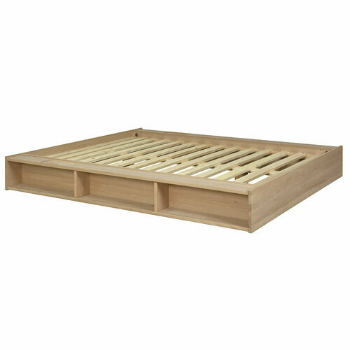 Lit avec rangements Malo - Sommier - Vue 3/4 - Lit avec rangements Malo