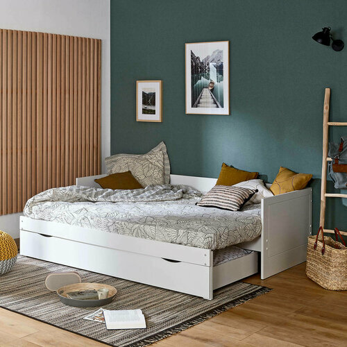 Ambiance - Pack lit gigogne avec tiroirs et matelas Molly - Ouvert