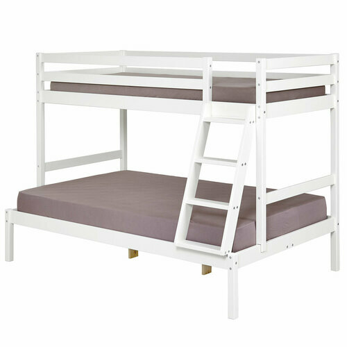 Pack lit superpos avec 2 matelas Julian - Blanc 