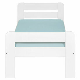 Vue de profil du Lit Sundy en bois blanc