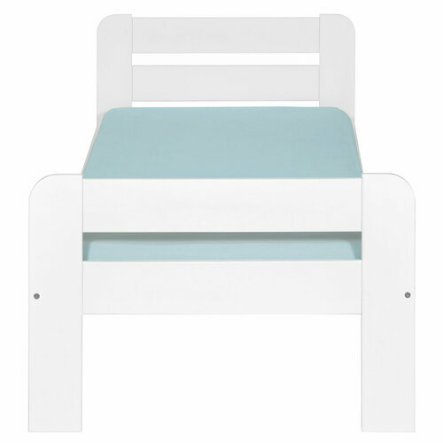 Vue de profil du Pack lit avec matelas Sundy blanc