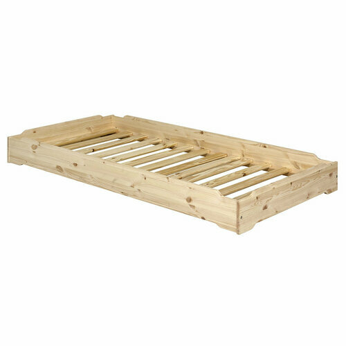 Lit empilable sans matelas Jelly Bois naturel