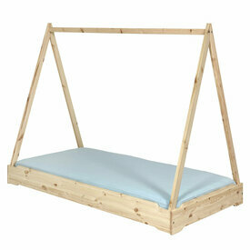 Lit empilable cabane bois naturel