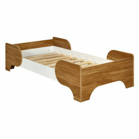 Lit enfant sans matelas Pango blanc et bois