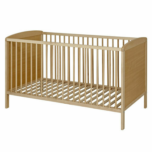 Lit bb  barreaux Flocon bois naturel sans matelas