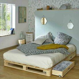 Ambiance du pack lit palette avec matelas Cembro