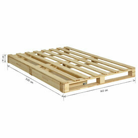 Schma dimensionnel du lit palette avec matelas Cembro