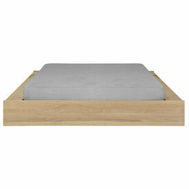 Pack lit avec matelas Malo en Bois Naturel vue de profil