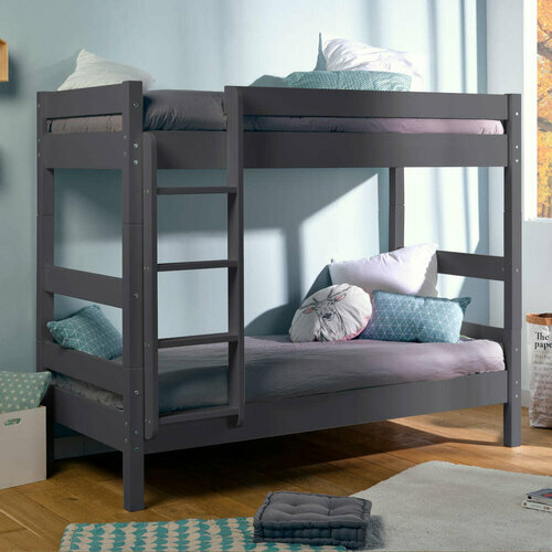 chambre avec le lit superposé aaron gris