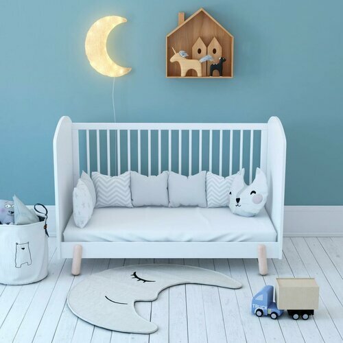 Ambiance du lit bb version mini-lit blanc Gabby